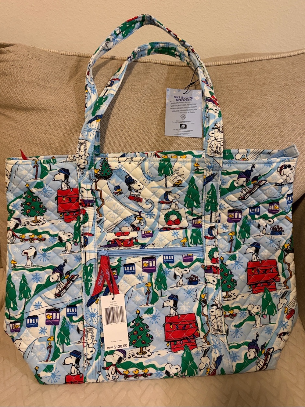 Vera Bradley x Peanuts Christmas Tote